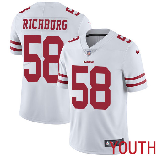San Francisco 49ers Limited White Youth Weston Richburg Road NFL Jersey #58 Vapor Untouchable->youth nfl jersey->Youth Jersey